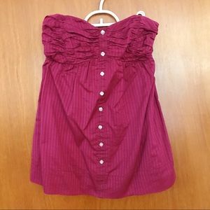 BCBG size small pink strapless dress shirt